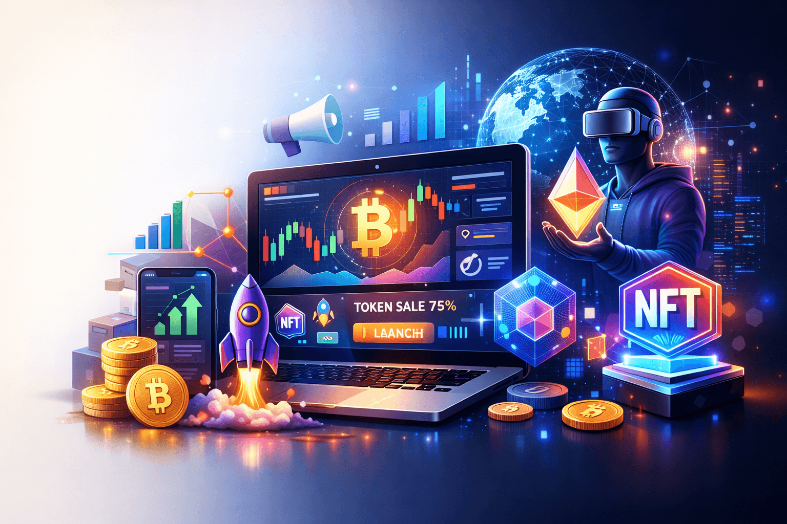 Web3, Crypto & Digital Marketing Visualization